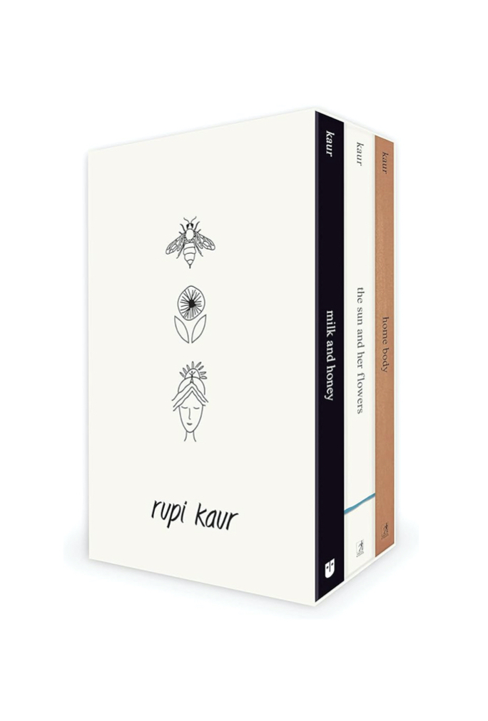 Trilogia di Rupi Kaur: Milk and honey, The sun and her flowers, and Home body